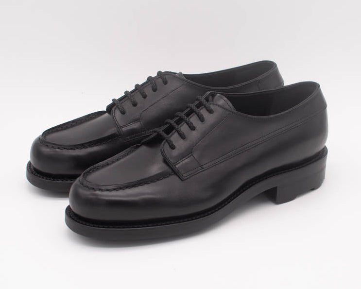 最終値下げ　RENDO ブラック APRON FRONT DERBY 7　革靴 APRON FRONT DERBY MADE IN JAPAN グッドイヤーウェルト製法 リッジ